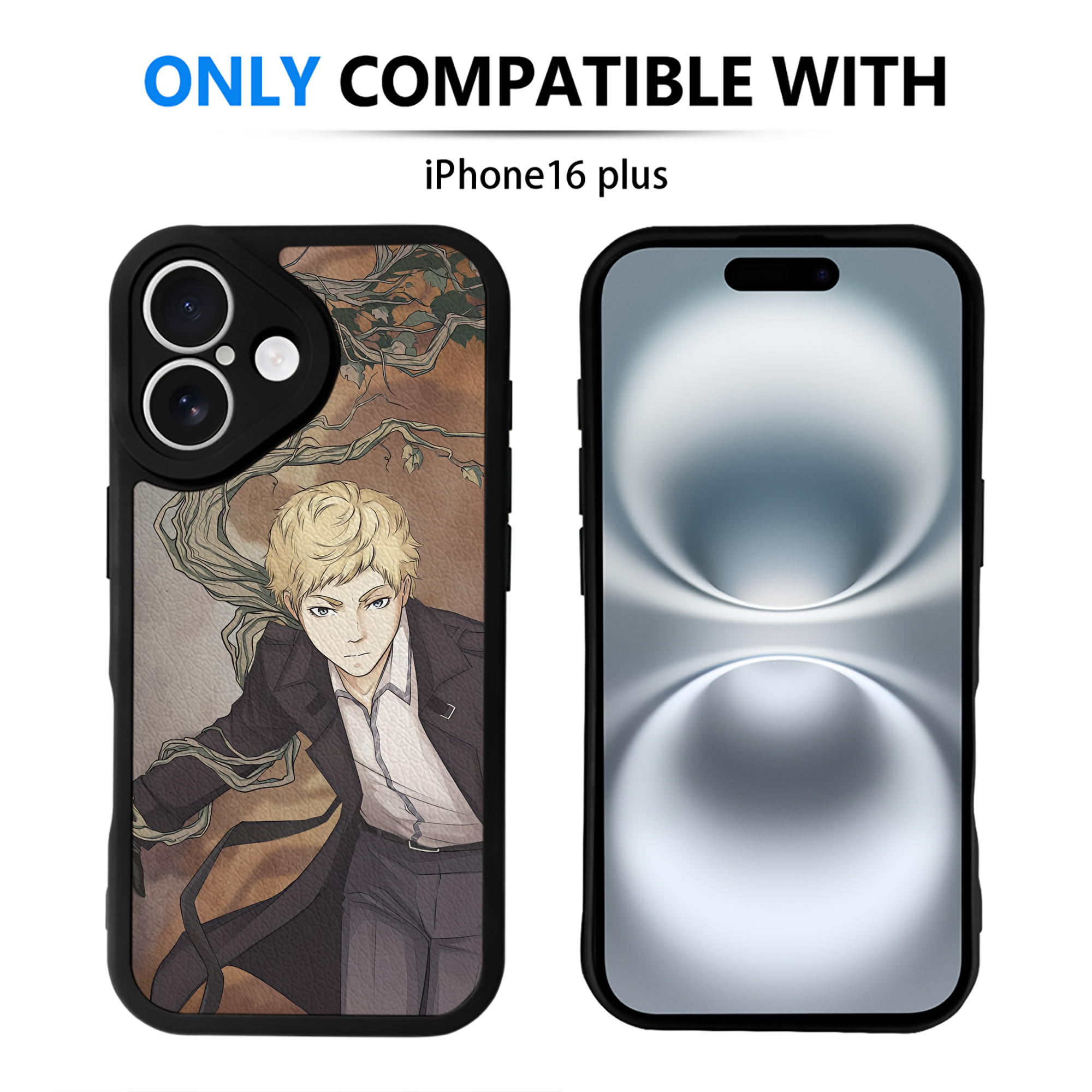 （画像用） 文豪ストレイドッグス Bungo Stray Dogs 【iPhone 16シリーズ対応】シリコンスマホケース（レザー調） 材質：シリコン
